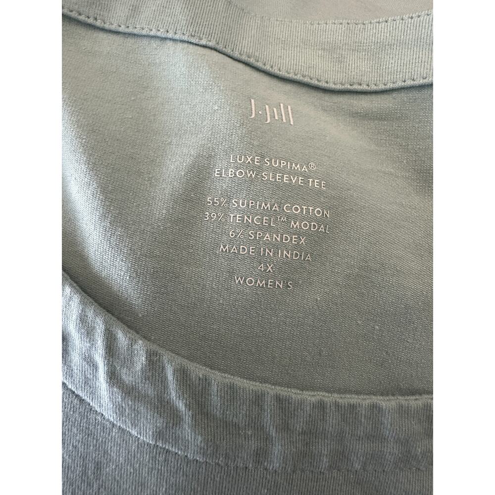 ✨2/$20 J. Jill Luxe Supima Elbow Sleeve Tee Short Sleeve Top Womens Plus Size 4X - Picture 11 of 12